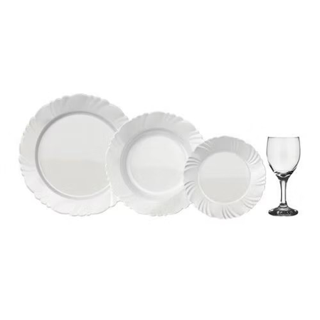 Aparelho de Jantar Nadir Pétala em Vidro 16 Peças thumbnail