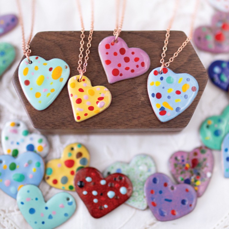 Copper Enamel Hearts thumbnail