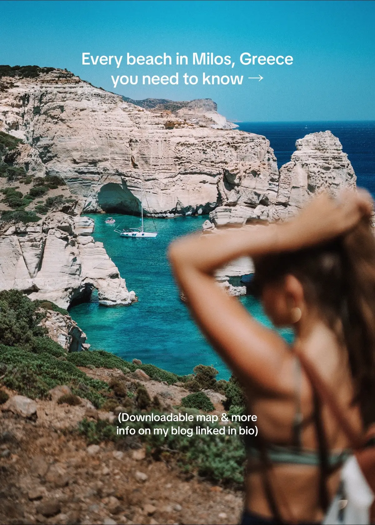 Save this post to plan! I’m obsessed with Milos and you will 100% be too if you visit. My blog has a downloadable google