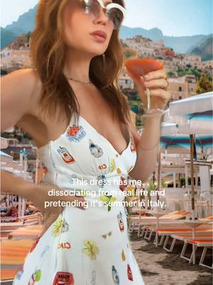 Wishing this carrot juice was an Aperol Spritz in the cutest $20 dress.  #summeroutfitinspo #italytravel #travelstyle #t