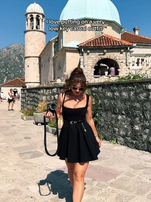 Its’s a perfect, practical look for a walking tour in 95°. #lowkeycasualoutfit #dressup #partydress #montenegro #balkans