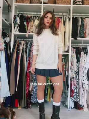 Loafers and socks or mid-calf boots? Easy fall outfit idea! #falloutfits #easyoutfits #fallaesthetic #preppyaesthetic 