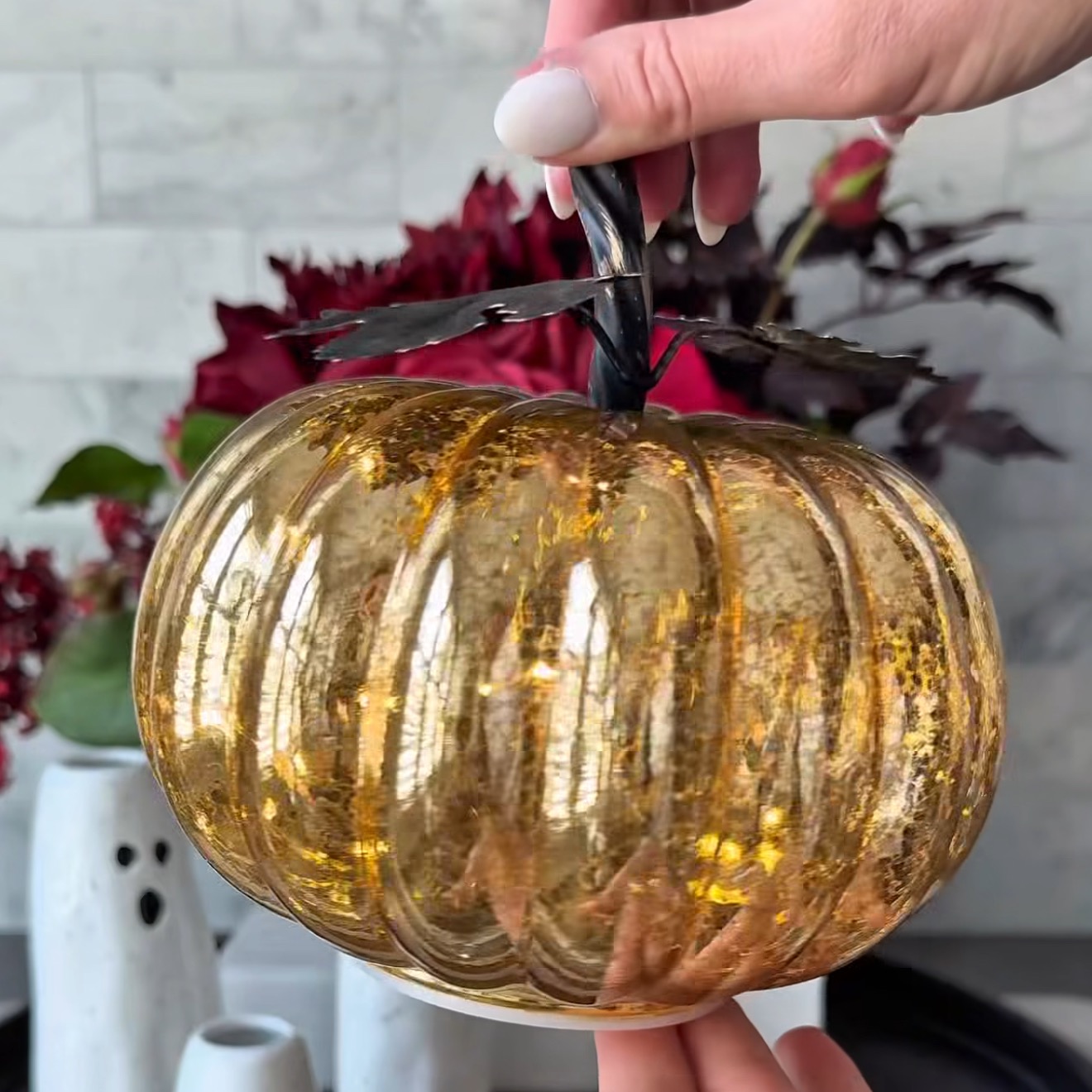 Mercury Glass Pumpkin thumbnail
