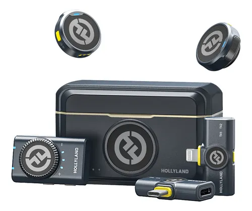Microfone Hollyland Lark M2 Duo Combo Duplo Para 2 Pessoas Usb-c, Lightning E Camera Preto thumbnail