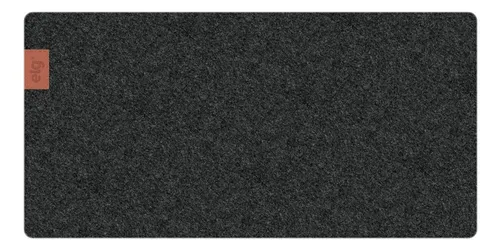 Mousepad Desk Mat Mpel-LG, Superfície Em Feltro Premium, Porta-copo Em Courino, Base Emborrachada, 600x300x3mm, Mpmm Cinza-escuro Liso thumbnail