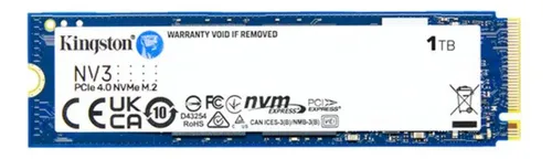 Unidade De Estado Sólido Kingston M.2 Nvme Pcie 4.0 Nv3 De 1 Tb, Azul Escuro thumbnail