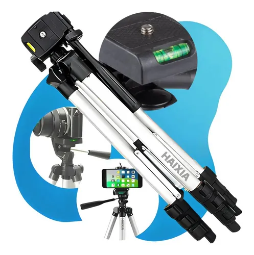 Tripe Universal Nível Laser Cameras Suporte Para Celular Profissional 1,02m Estabilizador Prateado thumbnail