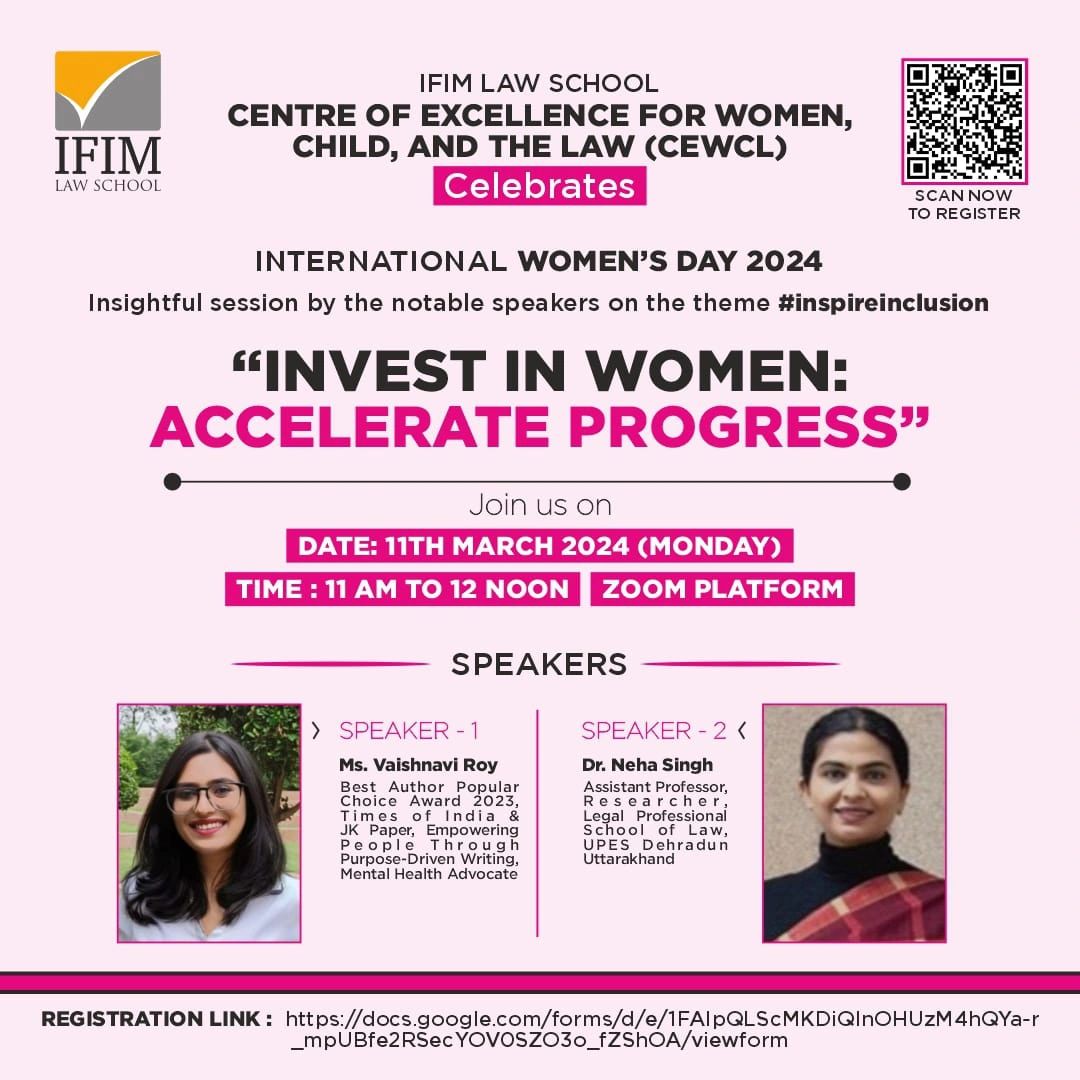 Vaishnavi Roy - IFIM Law School is celebrating International Women&#39;s Day 2024 on 11th… thumbnail