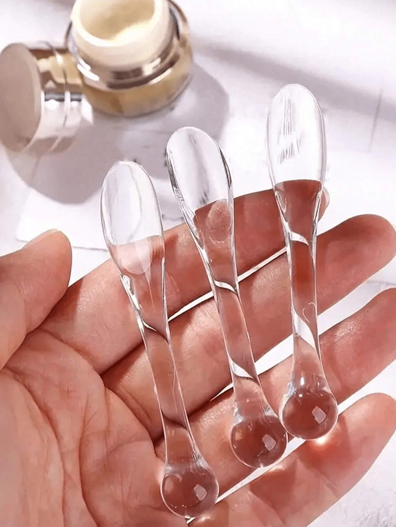 3 espátulas para uso de pega de produtos  thumbnail