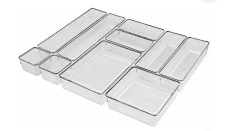 Kit 10 Organizador Acrílico Multiuso Cor Transparente  thumbnail