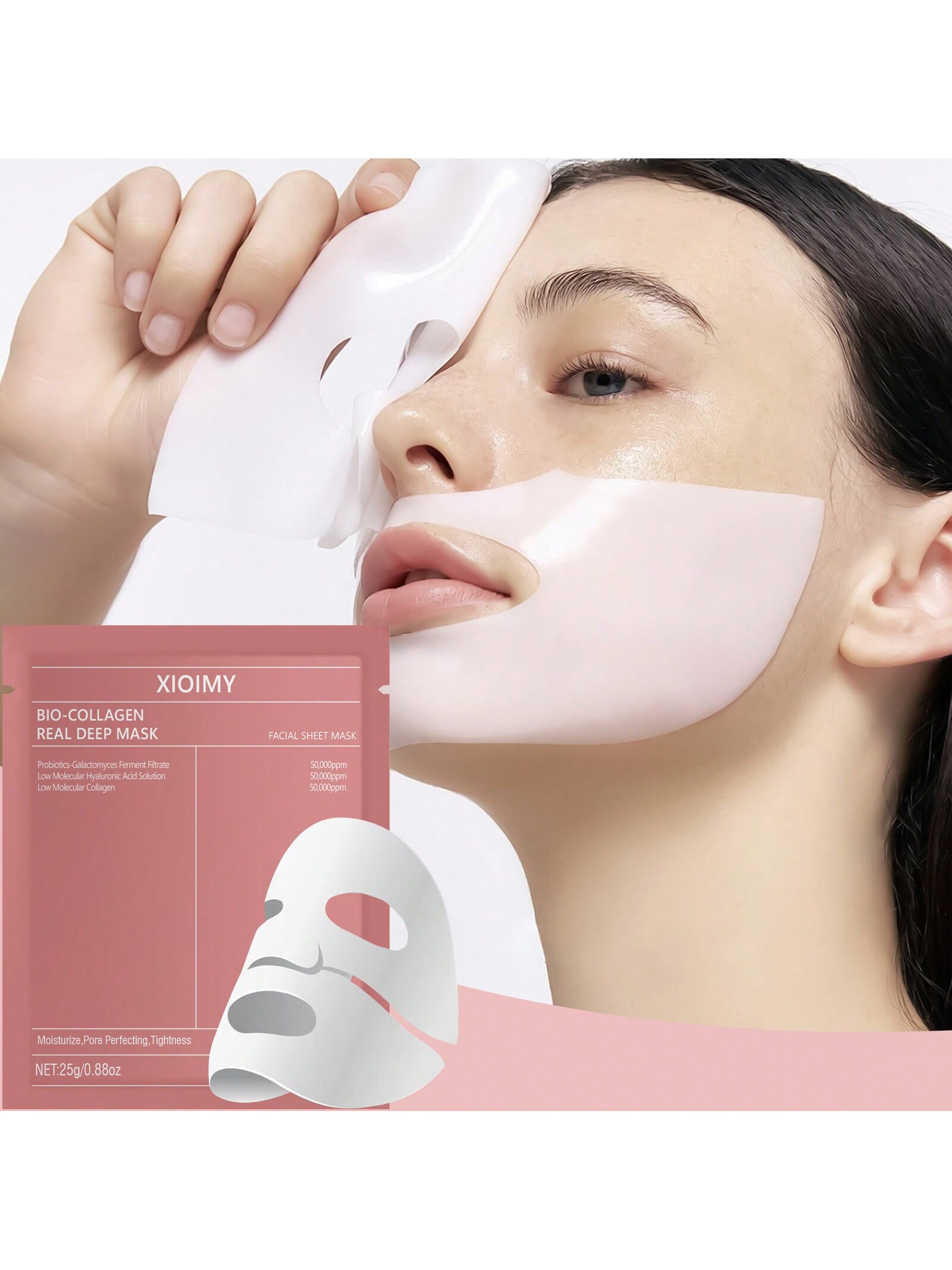 Máscara facial de colágeno coreana thumbnail