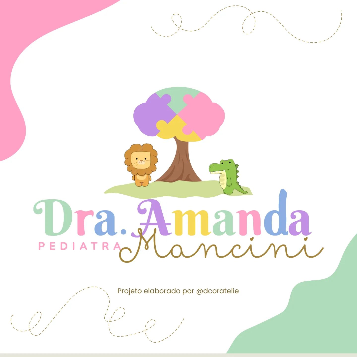 Projeto de Identidade Visual linda e delicada que desenvolvemos para a Dra. Amanda Mancini. 

Uma ID lúdica, com cores a