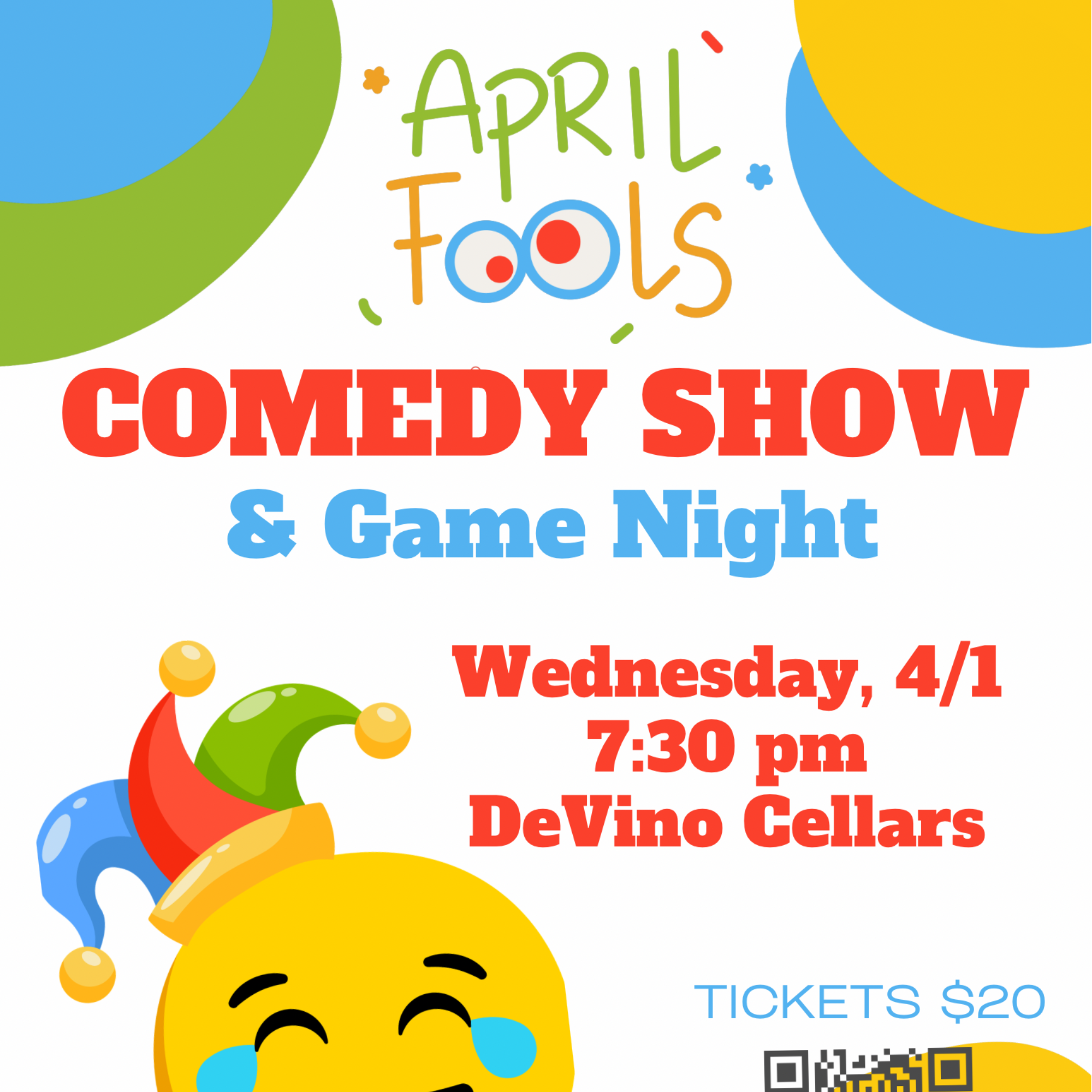 April Fool's Comedy Show & Game Night thumbnail