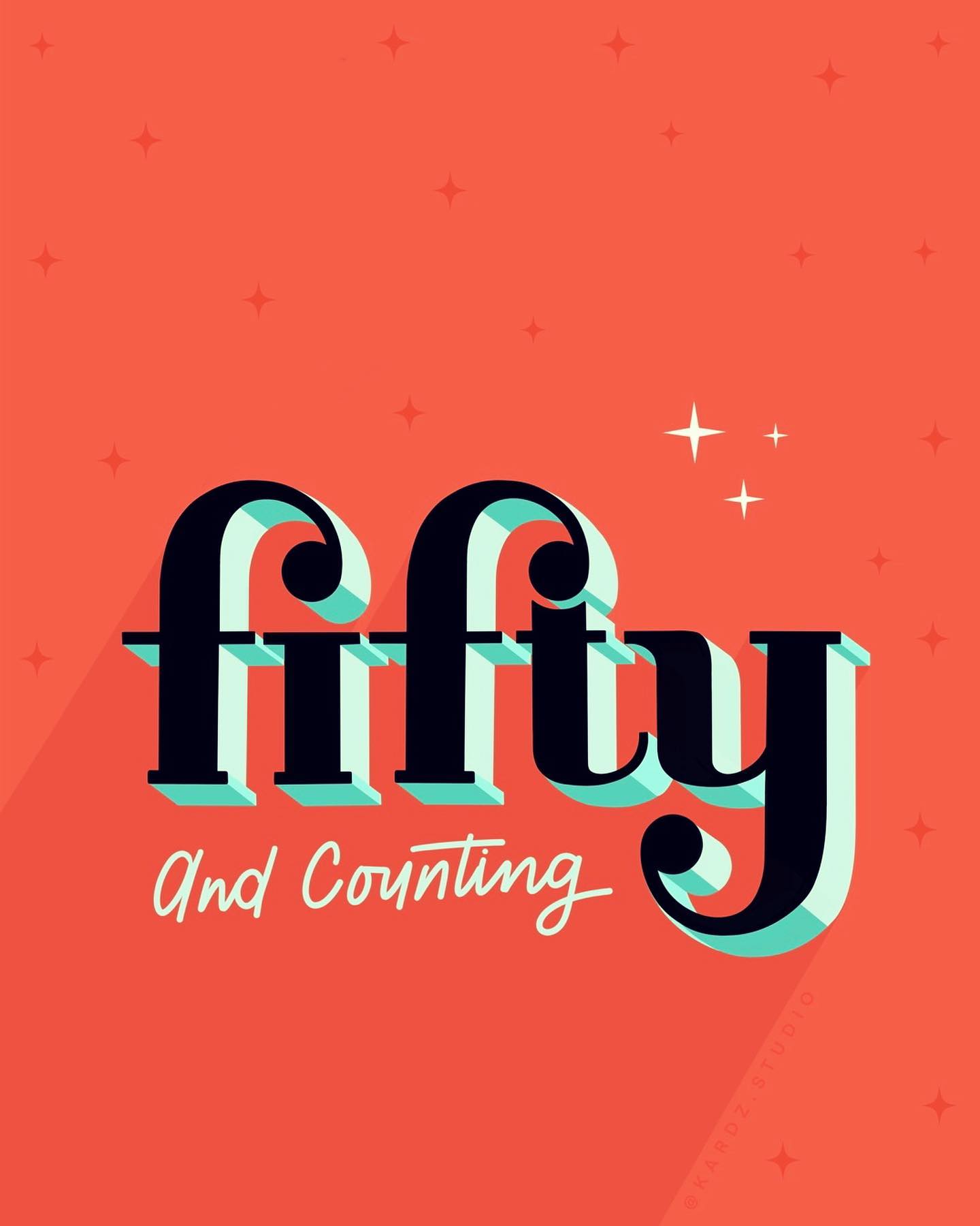 I chose "Fifty" for “Ligature Style” for a reason - I'll be turning 50 next month and it's been on my mind a lot lately.
