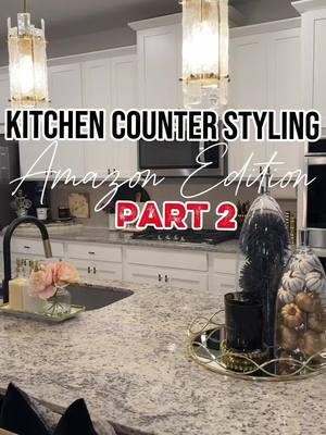 Amazon Kitchen Counter Styling | Part 2 ✨ Comment “KITCHEN” for the links 👇🏽 This black & gold kitchen counter setup loo