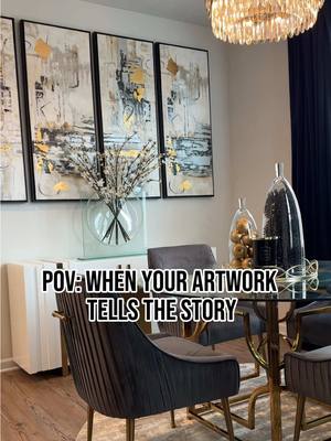 Your artwork tells the story before anything else ✨ This wall was missing something BIG… and this set finally made my di