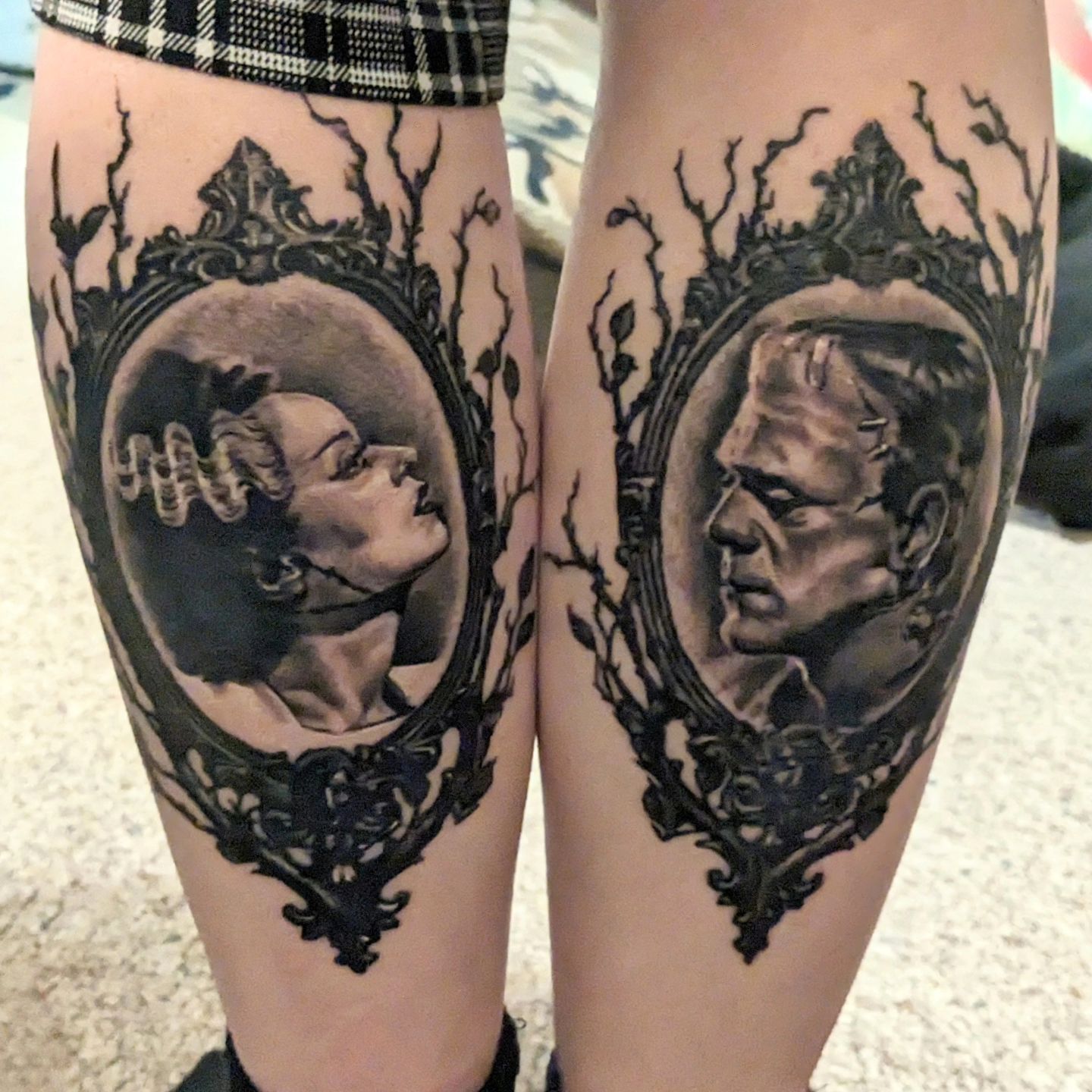 I felt like showing off my gams and my new tattoos, created by the lovely and talented @shaynesimmonstattoo back in Nove