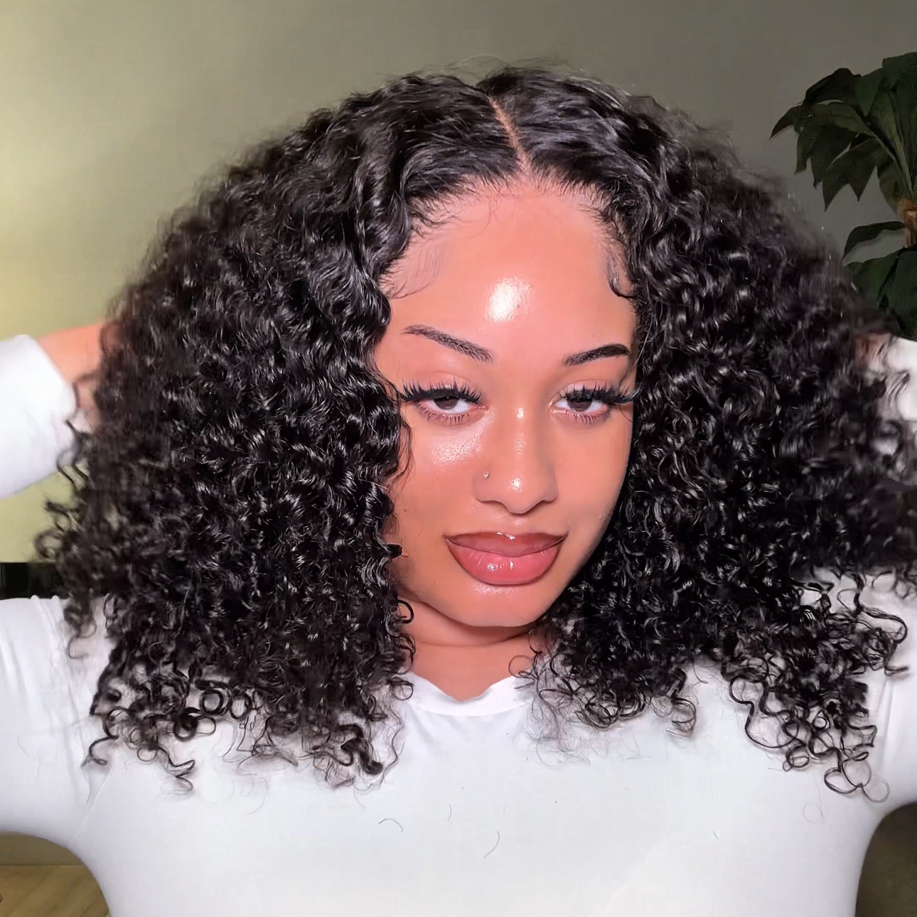 MEGALOOK 13x6 20” deep curly Glueless wig thumbnail