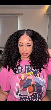 ISEE Hand Tied V Part Burmese Curly InvisiFit Strap Wear Go Glueless Wig With Elastic Draw-strings Beginner Friendly thumbnail