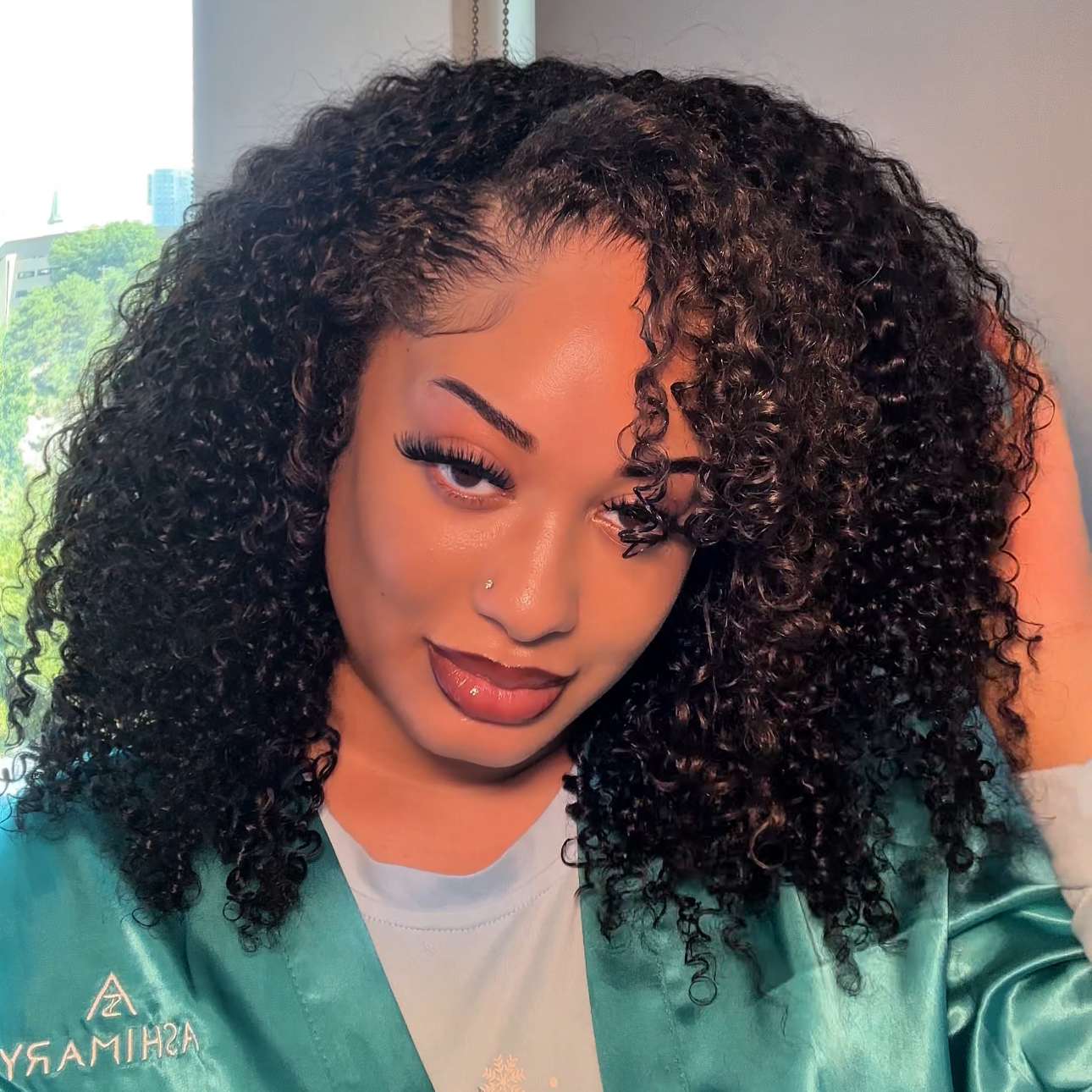 ASHIMARY KINKY CURLY 4C EDGE HALF WIG thumbnail