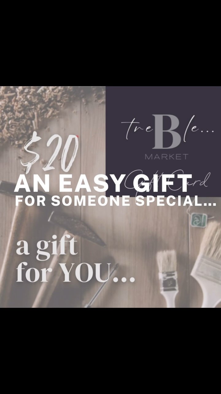 Struggling to find the perfect gift?  Treble Market Gift Cards are the answer!  Let that special someone choose from our