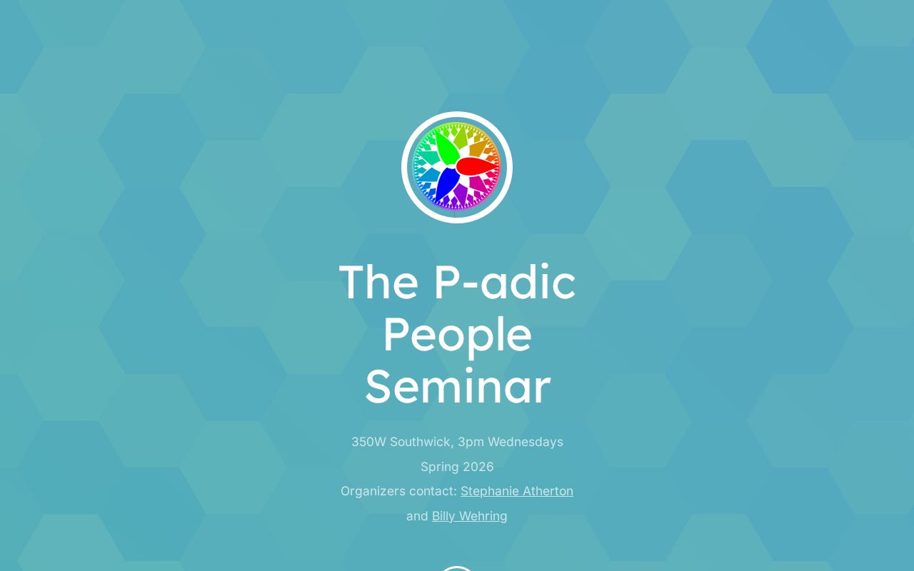  The P-adic People Seminar  thumbnail