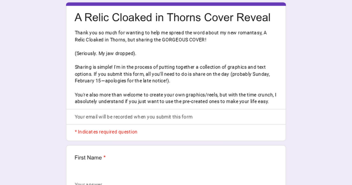 A Relic Cloaked in Thorns Cover Reveal thumbnail