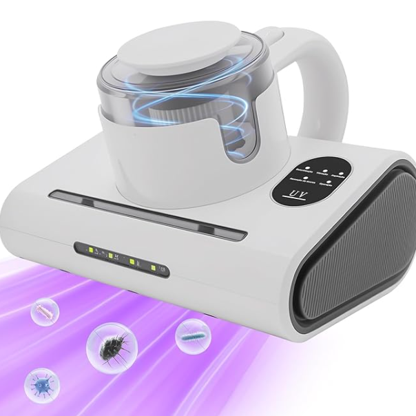 TRUERZA Aspirador de Pó Antiácaro Portátil, 500ml, Filtragem Dupla, Luz UV, Escova Rotativa, Visor Digital, 300W, 220V : Amazon.com.br: Indústria e Comércio thumbnail