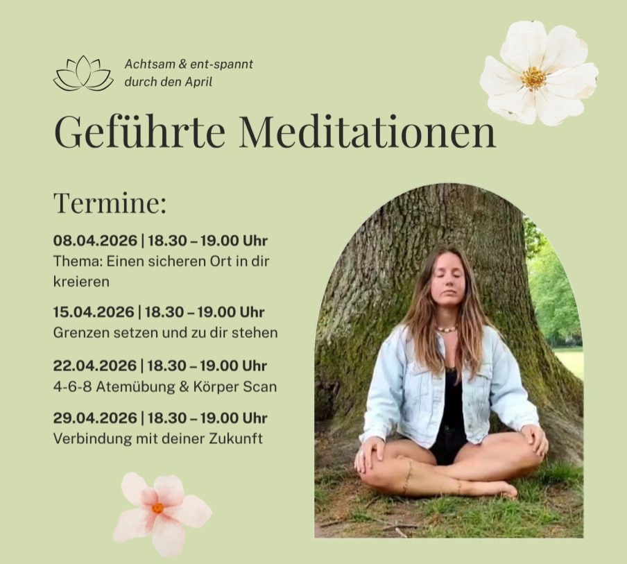 1. Meditation: "Dein innerer sicherer Ort" am 08.04.2026 um 18:30 - 19:00 Uhr thumbnail