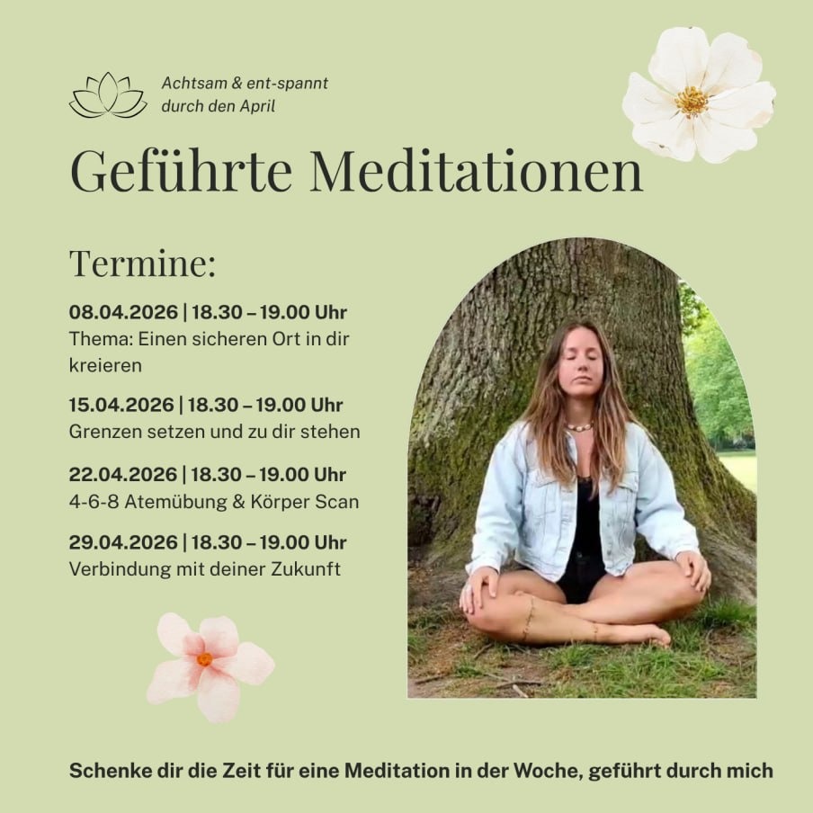 4x Meditation Paket jeden Mittwoch im April um 18:30 Uhr über Zoom für 25€ thumbnail