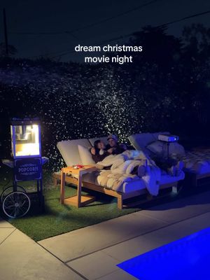 is this a dream?!?🥹 the perfect christmas movie night in our yard cozied up on our new @Castlery US lounge chairs, hotco