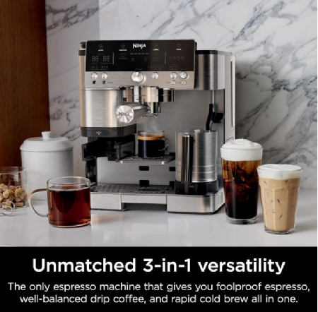 Ninja | Espresso Machine and Drip Coffee Maker| Luxe Café Premier Series | Integrated Coffee Grinder, Milk Frother thumbnail