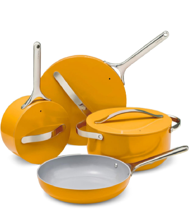 Caraway Nonstick Ceramic Cookware Set (12 Piece) Pots, Pans, Lids and Kitchen Storage - Non Toxic - Oven Safe & Compatible with All Stovetops  thumbnail