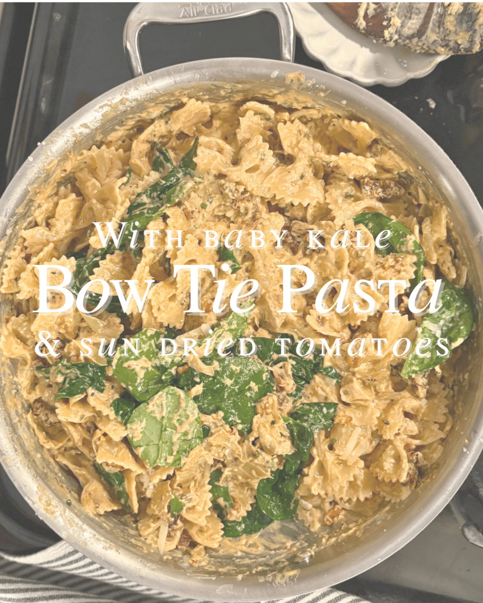 The Jeanie Jo & Joanna Project Recipe 88 of 457: Bow Tie Pasta with Baby Kale & Sun-Dried Tomatoes thumbnail