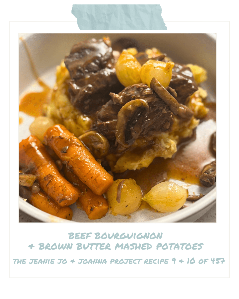 The Jeanie Jo & Joanna Project Recipe 9 & 10 of 457: Beef Bourguignon & Brown Butter Mashed Potatoes thumbnail