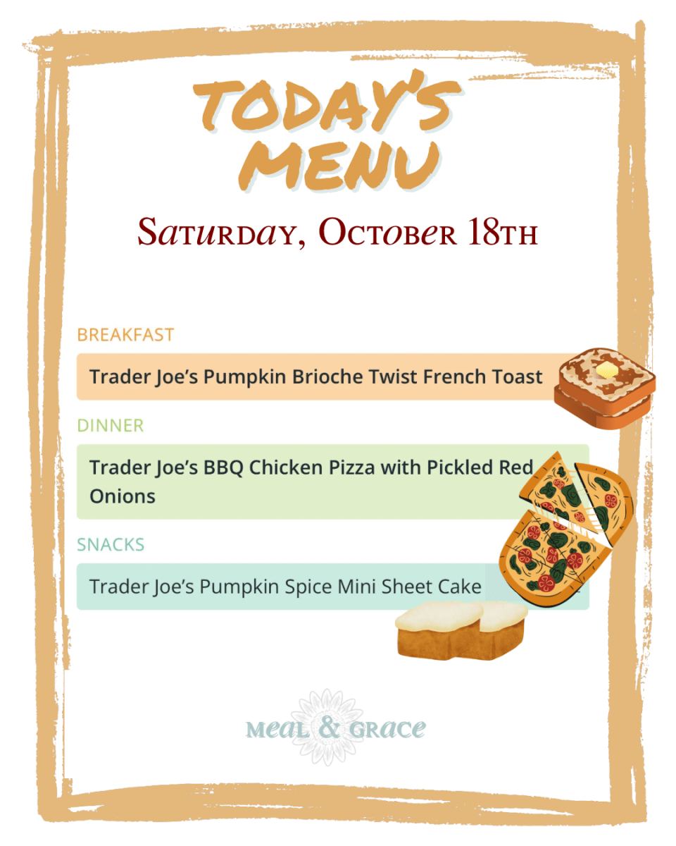 Saturday, October 18, 2025 Menu thumbnail