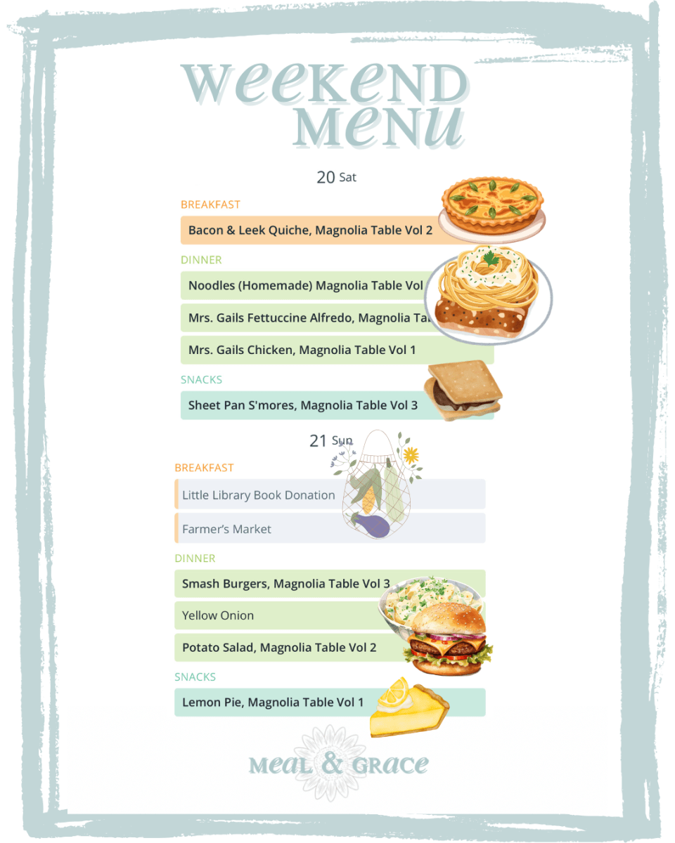 Weekend September 20 & 21, 2025 Menu thumbnail