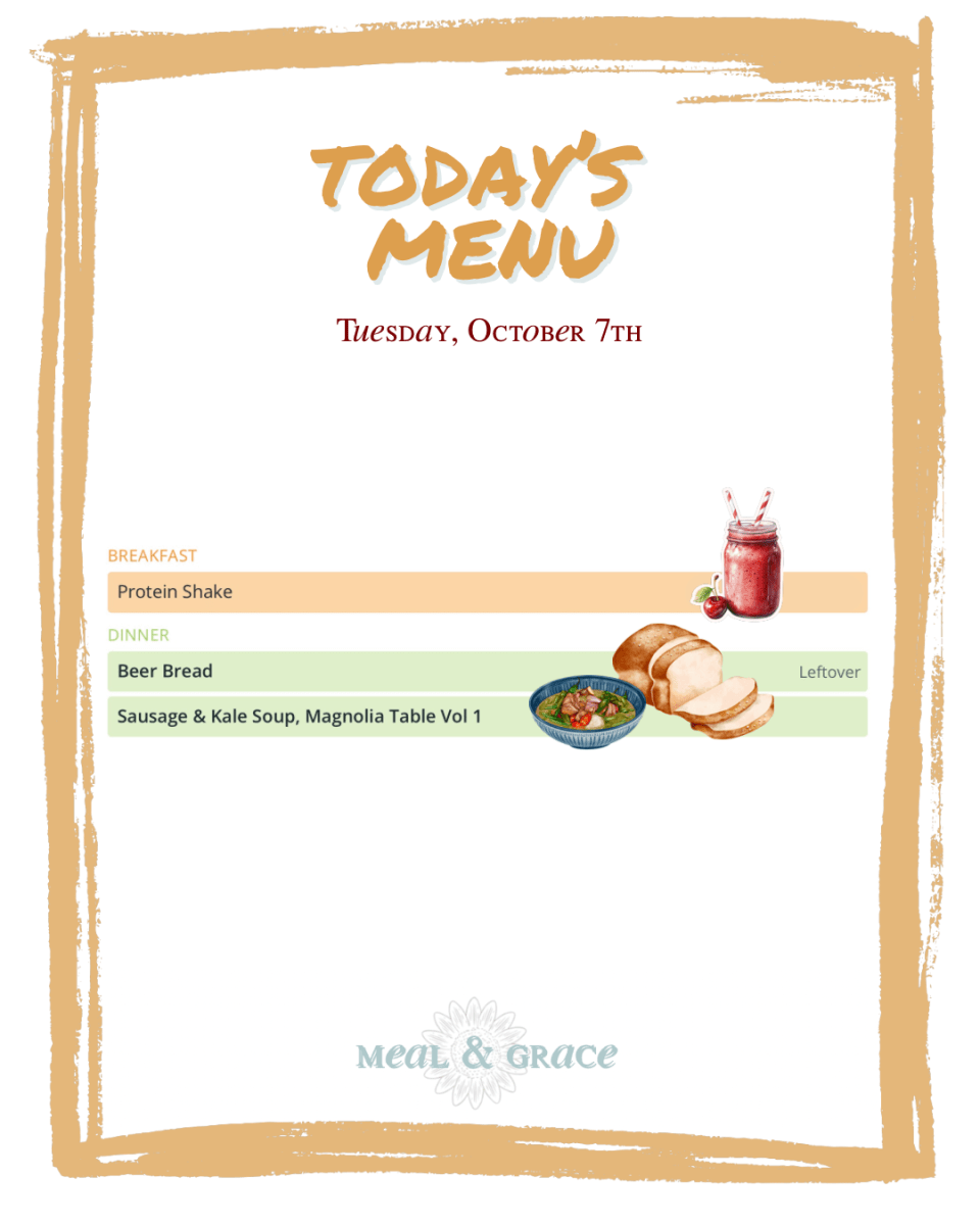 Tuesday, October 7, 2025 Menu thumbnail