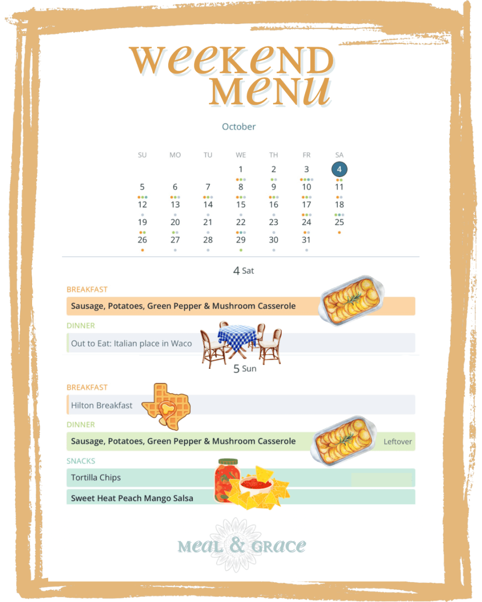 October 4 -5, 2025 Weekend Menu thumbnail