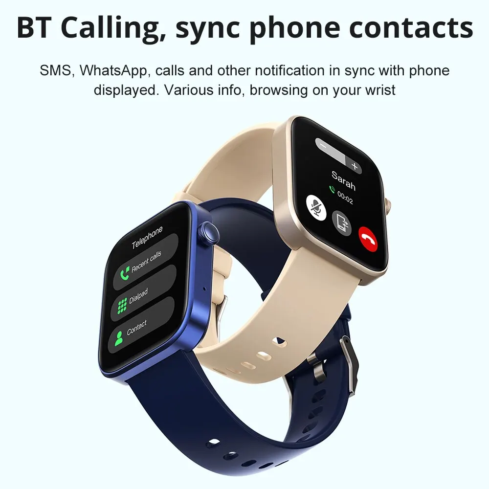 martwatch COLMI-P71 S para homens e mulheres, chamada por voz, monitoramento de saúde, IP68 impermeável, notificação inteligente, assistente thumbnail