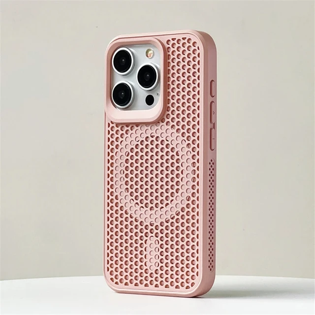 Capa magnética sem fio PC capa dura, fosco, dissipação de calor buraco, caso Magsafe para iphone 15, 14, 13, 12 Pro Max, mais, luxo thumbnail