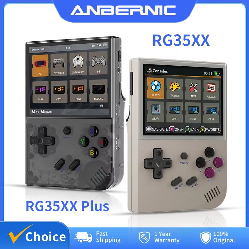 ANBERNIC RG35XX Plus/RG35XX Retro Console de jogos portátil Tela IPS de 3,5 ′′ Linux Leitor de videogame portátil Suporte HD-M-I TV Output thumbnail