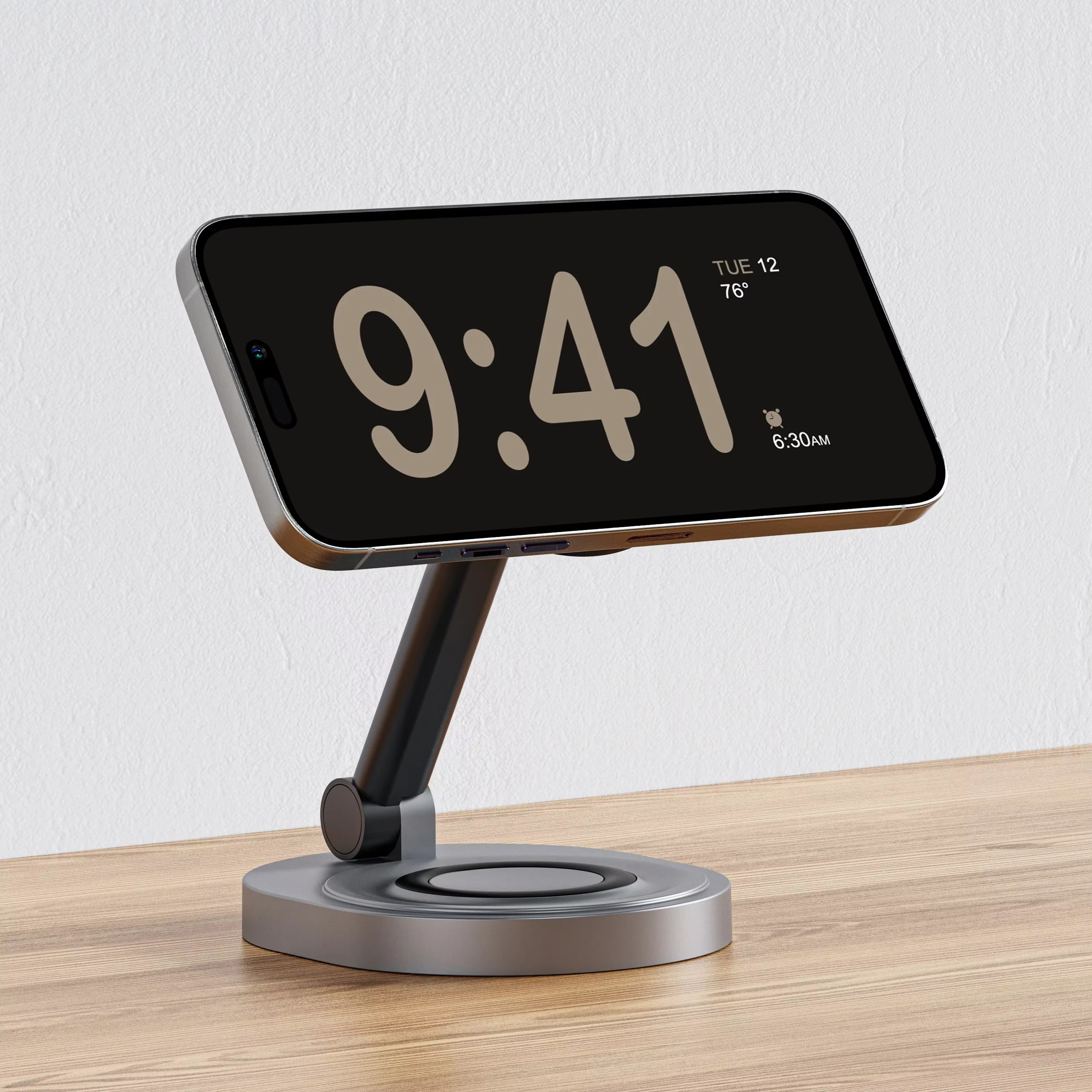 Carregador sem fio magnético Stand Pad, estação de carregamento rápido para iPhone 15, 14, 13, 12, 11 Pro Max, 11, X, Apple Watch, Airpods, 2 em 1 thumbnail