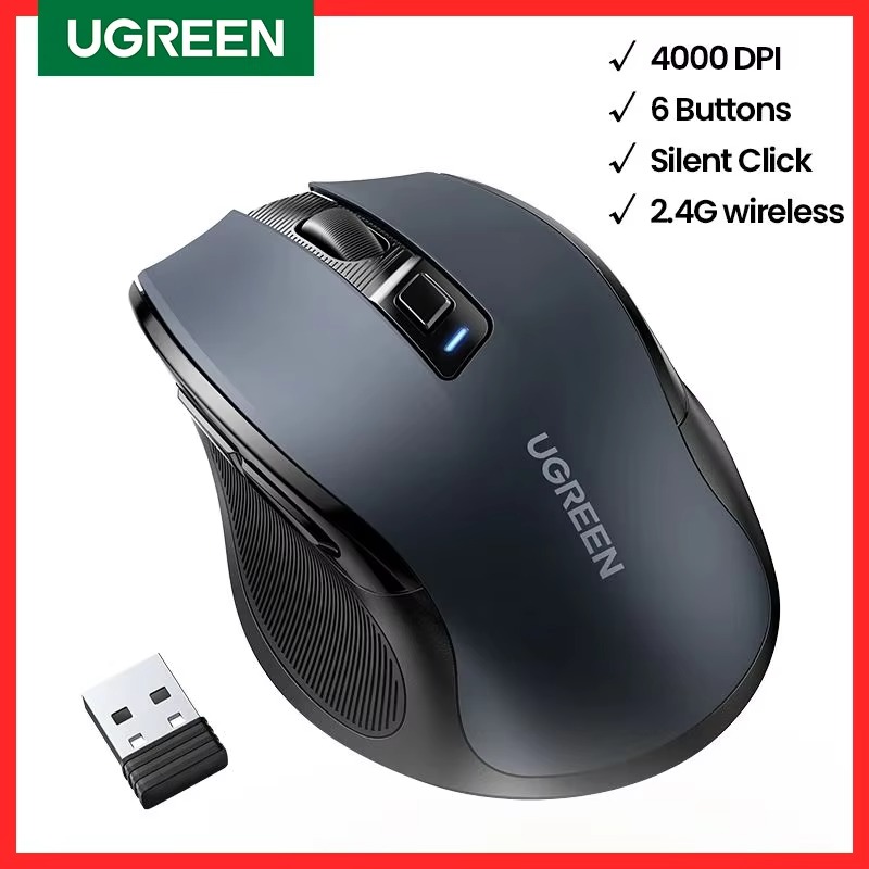 UGREEN-Mouse ergonômico sem fio thumbnail