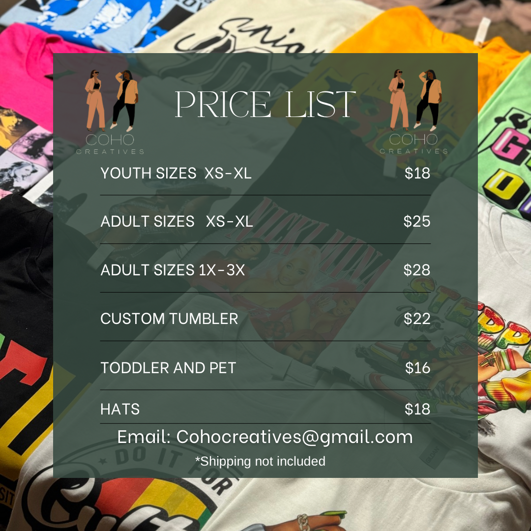 Custom Tees Price List thumbnail