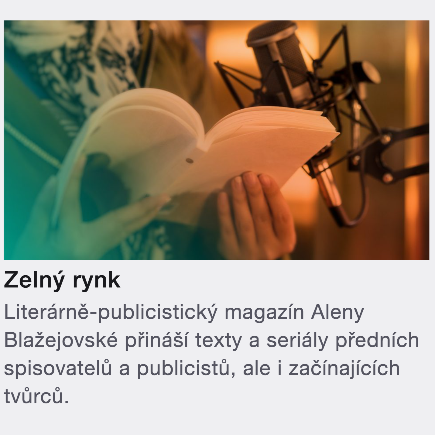 Básně, hudba a rozhovor na Rozhlase, Zelný rynk, 2025 thumbnail