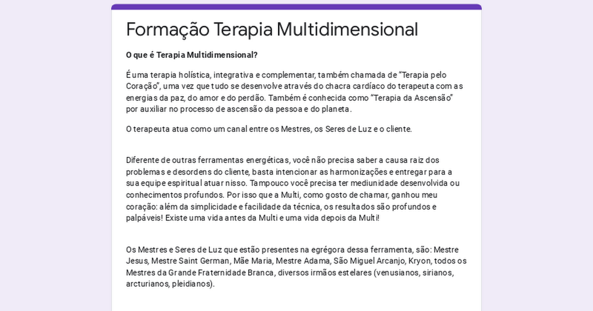 Inscrições abertas! 22 e 23/03 Formação Terapia Multidimensional thumbnail