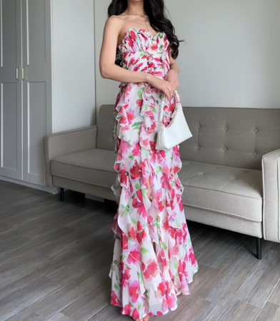 Asos floral maxi dress thumbnail