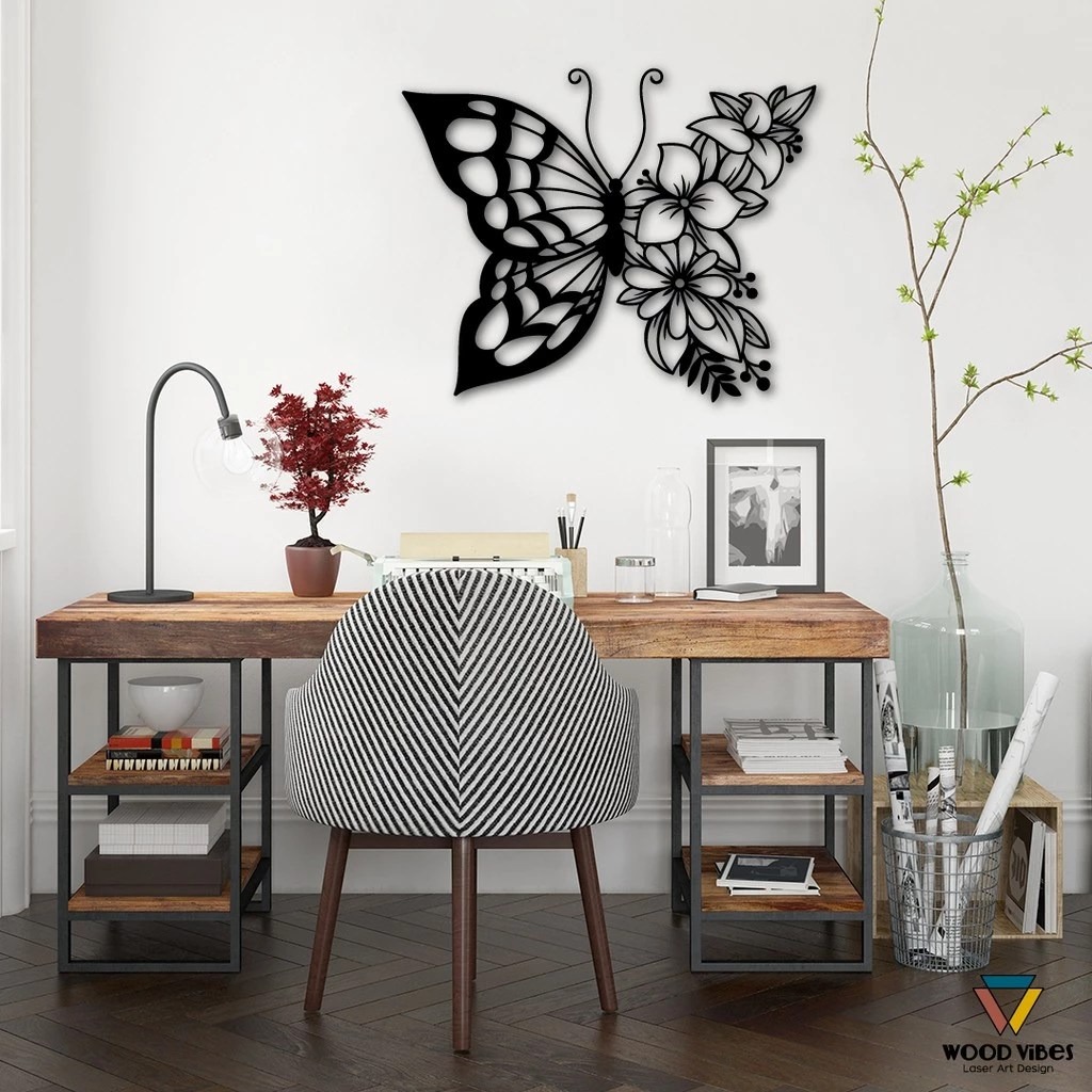 Painel Borboleta Floral decoração thumbnail