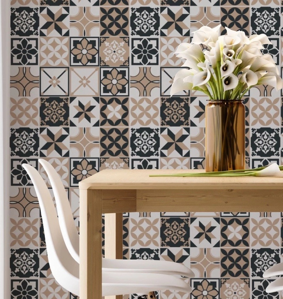 Papel de parede para cozinha autoadesivo lavável thumbnail